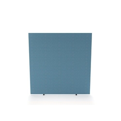 Impulse Plus Oblong 1650/1600 Floor Free Standing Screen Sky Blue Fabric Light Grey Edges
