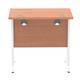 Impulse 800 x 600mm Straight Desk Beech Top White Cantilever Leg