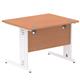 Impulse 1000/800 Rectangle White Cable Managed Leg Desk Beech