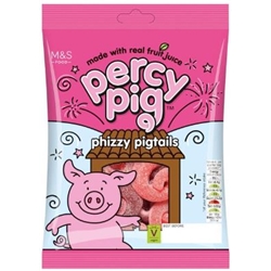 M&S Percy Pig Phizzy Pigtails 170g
