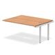 Impulse Bench B2B Ext Kit 1600 Silver Frame Office Bench Desk Oak