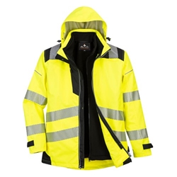 Portwest PW3 Hi Vis 3-in-1 Jacket S Yellow/Blk