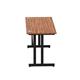 Impulse 1600 x 600mm Straight Desk Walnut Top Black Cantilever Leg