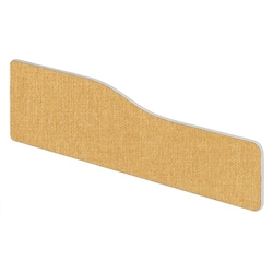 Impulse Plus Wave 400/1500 Desktop Screen Rounded Corners Beige Fabric Light Grey Edges