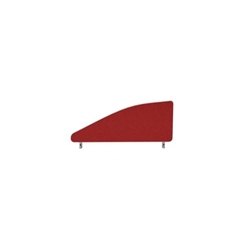 Impulse Plus Angle 450/800 Desktop Screen Burgundy Fabric Light Grey Edges