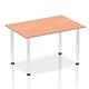 Impulse 1400mm Straight Table Beech Top Chrome Post Leg