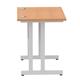 Impulse 800/600 Rectangle Silver Cantilever Leg Desk Oak Ref MI002904