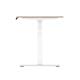 Air 1800 x 800mm Height Adjustable Desk Grey Oak Top Cable Ports White Leg
