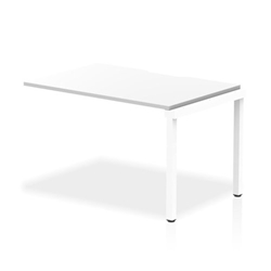 Single Ext Kit White Frame Bench Desk 1200 White