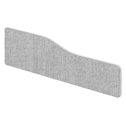 Impulse Plus Wave 400/1500 Desktop Screen Rounded Corners Light Grey Fabric Light Grey Edges