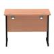 Impulse 1000 x 600mm Straight Desk Beech Top Black Cantilever Leg