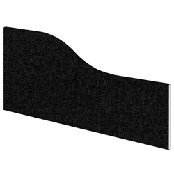 Impulse Plus Wave 450/600 Desktop Screen Black Fabric Light Grey Edges