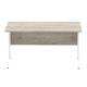 Impulse 1400 x 800mm Straight Desk Grey Oak Top White Cable Managed Leg 