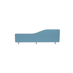 Impulse Plus Wave 400/1200 Desktop Screen Rounded Corners Sky Blue Fabric Light Grey Edges