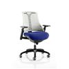 Flex Task Operator Chair Black Frame White Back Serene Colour Seat With Arms Ref KCUP0763