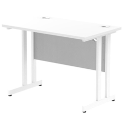 Impulse 1000/600 Rectangle White Cantilever Leg Desk White