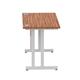 Impulse 1200/600 Rectangle Silver Cantilever Leg Desk Walnut