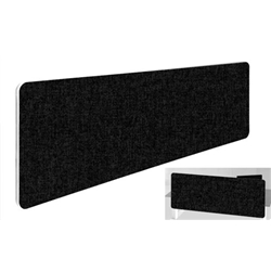 Impulse Plus Oblong 300/1400 Backdrop Screen Rounded Corners Black Fabric Light Grey Edges