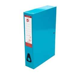 5 Star Office Classic Box File Blue (Pack of 10)