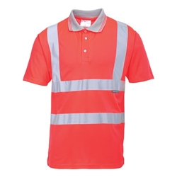 Portwest Hi Vis Polo Shirt S/S 2XL Red