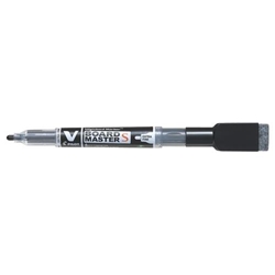 Pilot BeGreen V-Board Master Extra Fine Drywipe Marker with Eraser Black (Pack 10) - 4902505512605