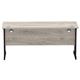 Impulse 1600 x 600mm Straight Desk Grey Oak Top Black Cantilever Leg