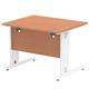 Impulse 1000/800 Rectangle White Cable Managed Leg Desk Beech