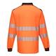 Portwest PW3 Hi Vis Cotton Comfort Polo Shirt L/S 3XL Orange/Blk