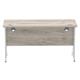 Impulse 1400 x 600mm Straight Desk Grey Oak Top Silver Cantilever Leg