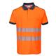 Portwest PW3 Hi Vis Cotton Comfort Polo Shirt S/S M Orange/Navy