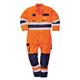 Portwest Nantes Hi Vis Contrast Work Coverall S Orange/Navy