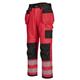 Portwest PW3 Hi Vis Holster Pocket Work Trousers 28 Red/Blk