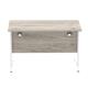 Impulse 1200 x 800mm Straight Desk Grey Oak Top White Cable Managed Leg