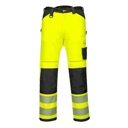 Portwest PW3 Hi Vis Work Trousers 28 Yellow/Blk Short