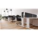Impulse 1200 x 600mm Straight Desk White Top White Cable Managed Leg