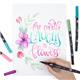 Tombow ABT Dual Brush Pen Water Based Brush Pen with Two Tips Crimson (Single Pen) - ABT-847
