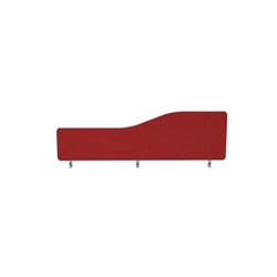 Impulse Plus Wave 400/1200 Desktop Screen Rounded Corners Burgundy Fabric Light Grey Edges