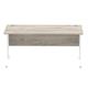 Impulse 1600 x 800mm Straight Desk Grey Oak Top White Cable Managed Leg