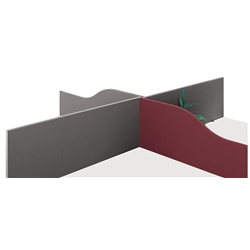 RBDT 40cm x 160cm Desktop Screen, Elfin Charcoal PY32, Black trim, DT2 clamps       