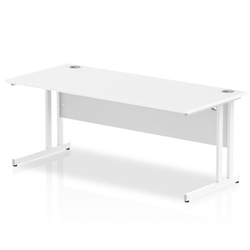 Impulse 1800/800 Rectangle White Cantilever Leg Desk White