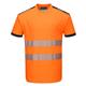 Portwest PW3 Hi Vis Cotton Comfort T-Shirt S/S S Orange/Navy