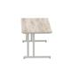 Impulse 1800 x 800mm Straight Desk Grey Oak Top Silver Cantilever Leg