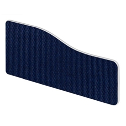 Impulse Plus Wave 400/600 Desktop Screen Rounded Corners Royal Blue Fabric Light Grey Edges