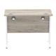 Impulse 1000 x 600mm Straight Desk Grey Oak Top White Cantilever Leg