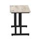 Impulse 1000 x 600mm Straight Desk Grey Oak Top Black Cantilever Leg