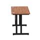 Impulse 1200 x 600mm Straight Desk Walnut Top Black Cantilever Leg