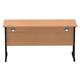 Impulse 1400 x 600mm Straight Desk Oak Top Black Cantilever Leg