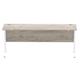 Impulse 1800 x 600mm Straight Desk Grey Oak Top White Cantilever Leg