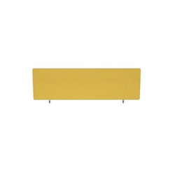 Impulse Plus Oblong 400/1200 Desktop Screen Rounded Corners Beige Fabric Light Grey Edges
