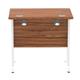 Impulse 800 x 600mm Straight Desk Walnut Top White Cantilever Leg